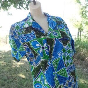 Maluna Hawaii Hawaiian Vintage Shirt sz M